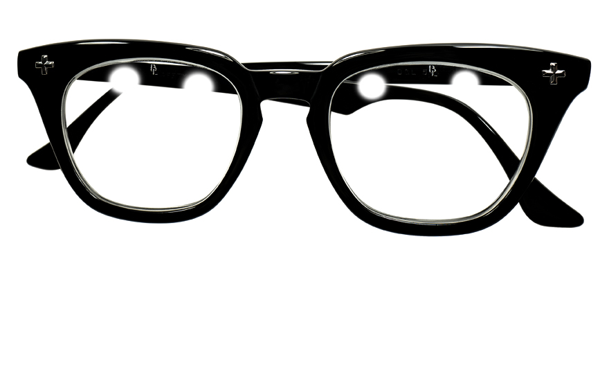 GIG LAMPS 1960s BAUSCH & LOMB B&L CROSS RIVET WELLINGTON BLACK