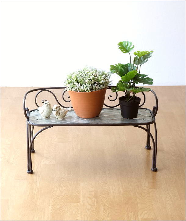 花台 ベンチ フラワースタンド アイアン おしゃれ スチール レトロ