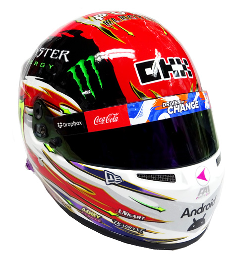 komamahalo】【直筆サイン】ランド・ノリス 1/2 ヘルメット L.ノリス