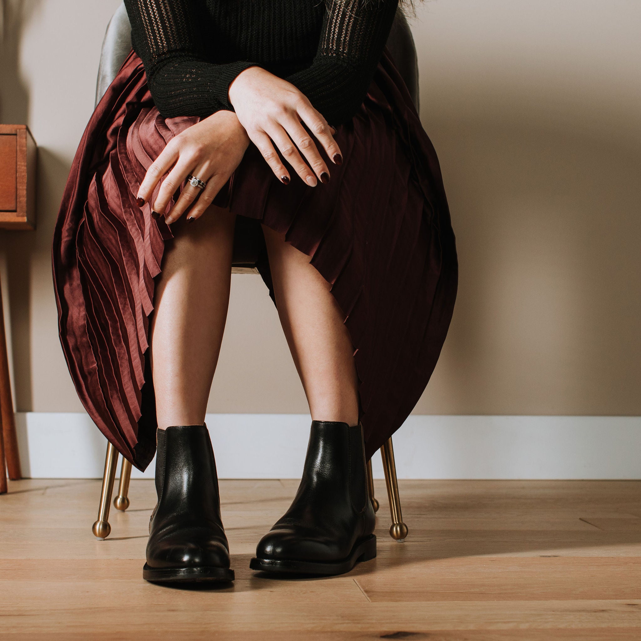 Josephine Chelsea Boot Black Chromexcel