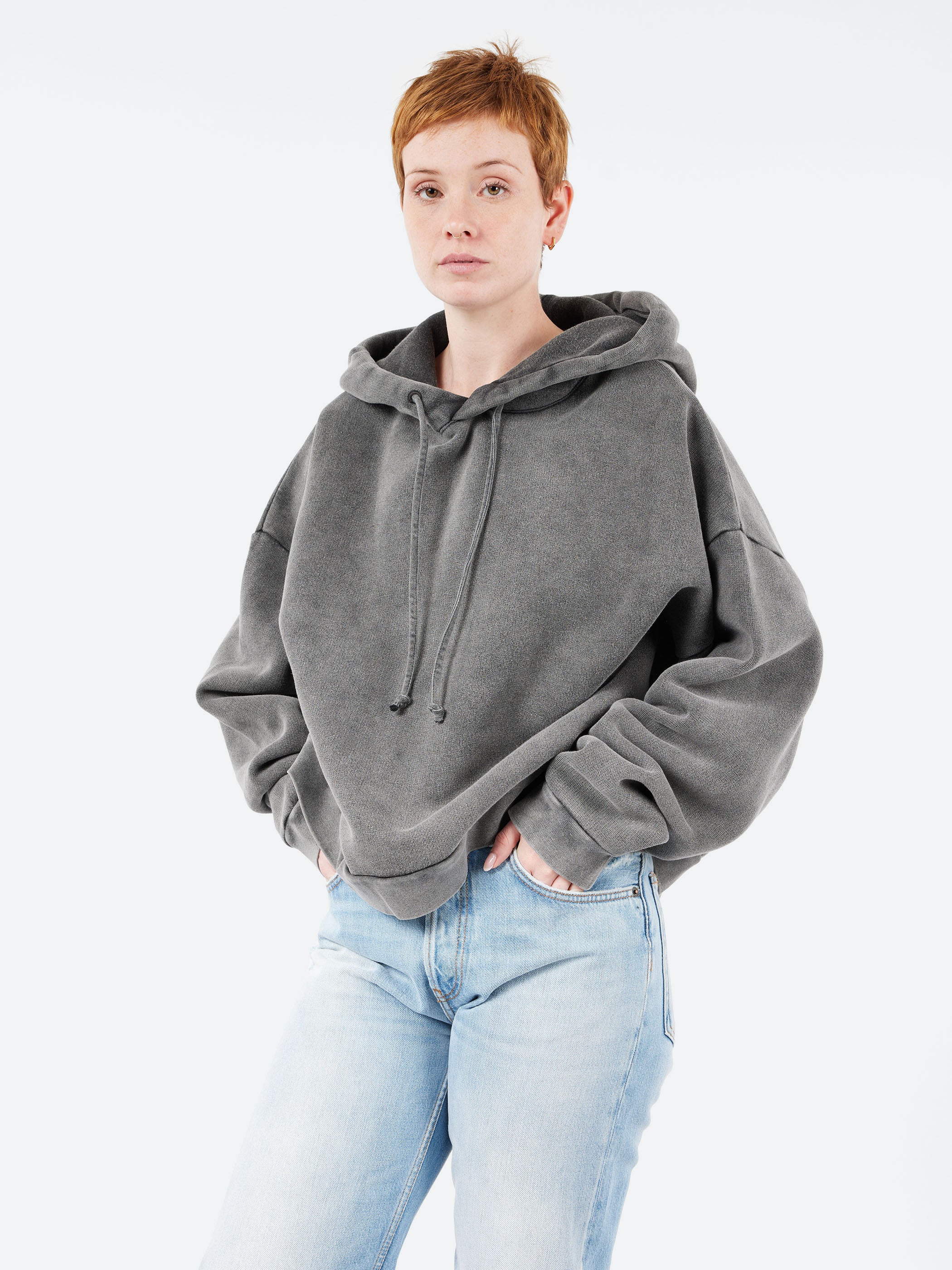 Acne Studios - Fester Vintage Hooded Sweater in Faded Black