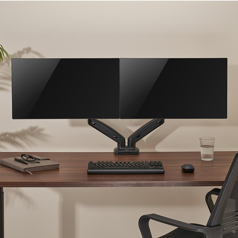 モニターアーム デュアルモニター 2画面 対応サイズ17～32インチ 耐