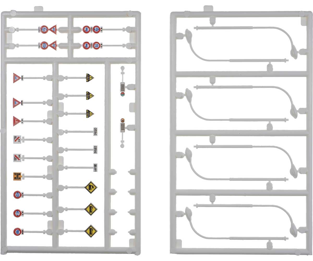2572＞着色済み 道路標識セット（踏切編Ⅰ）｜着色済みストラクチャー