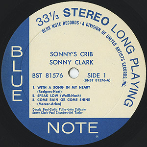 Sonny Clark / Sonny's Crib(LP) / Blue Note 1973 US盤 EX-/EX