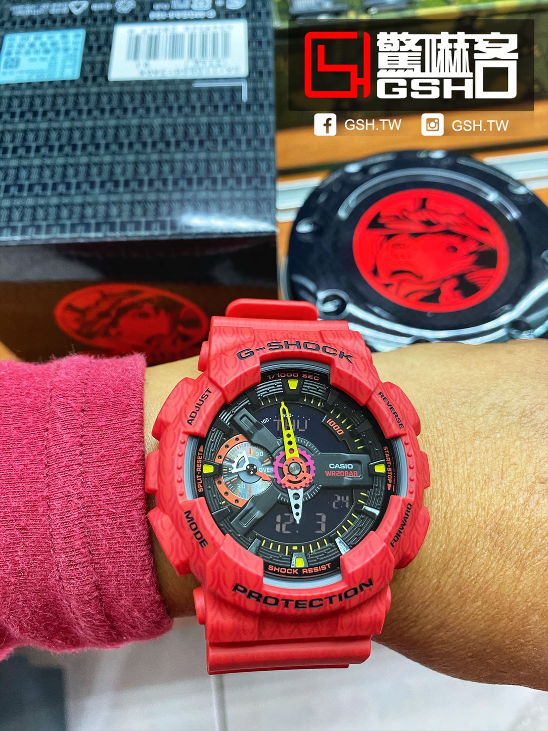 限量G-SHOCK 忠信烈骨黃忠三國五虎將系列GA-110SGH-4A - 驚嚇客