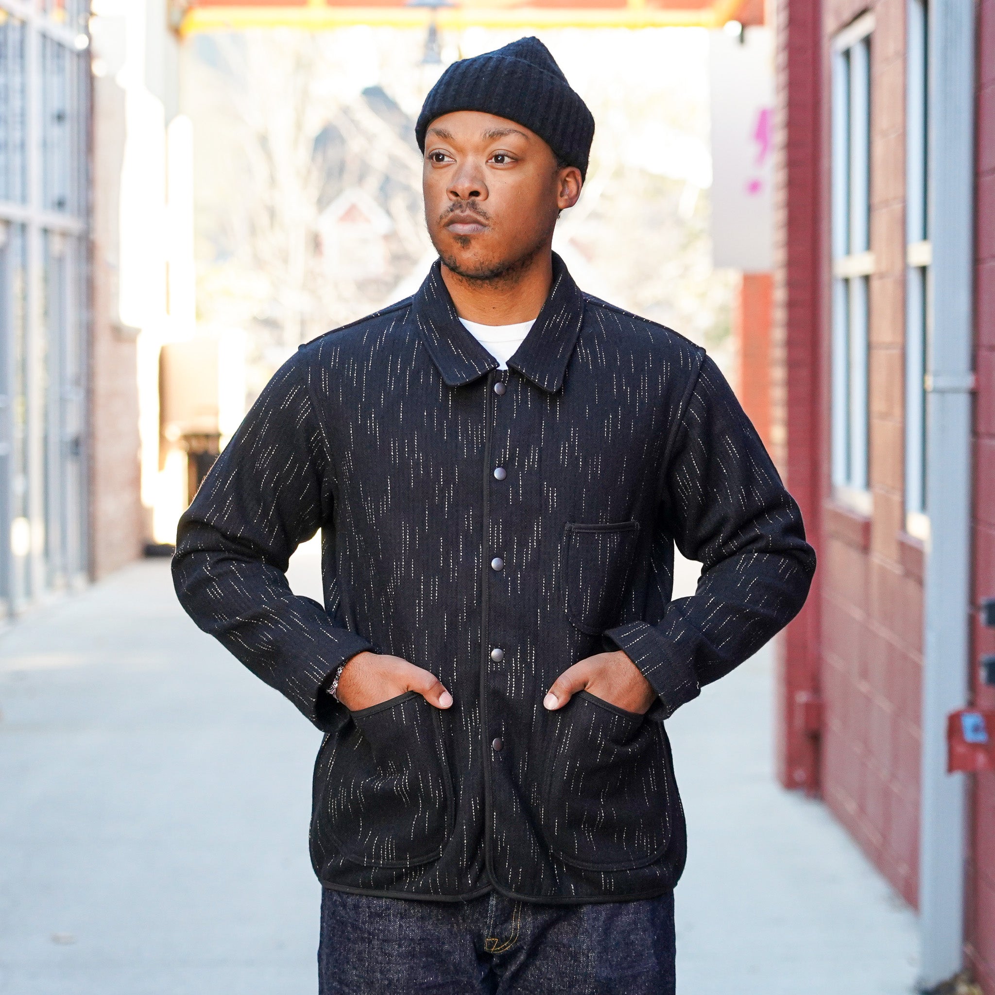 Studio D'Artisan 4616 Kasuri-Dyed Beach Cloth Jacket – Guilty Party