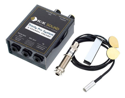K&K Trinity PRO Mini bridge plate + microphone pickup system with