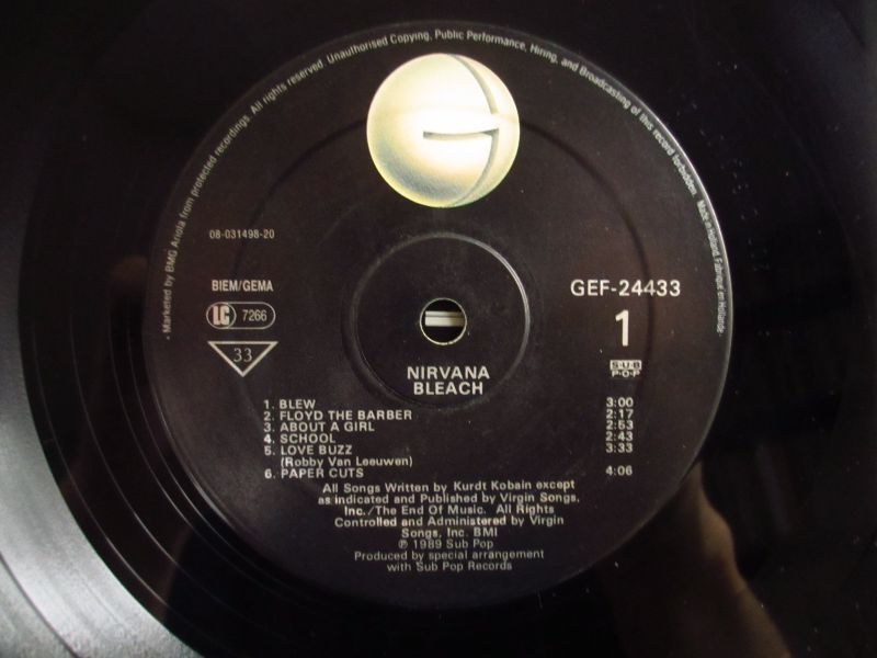 Nirvana / Bleach - Guitar Records