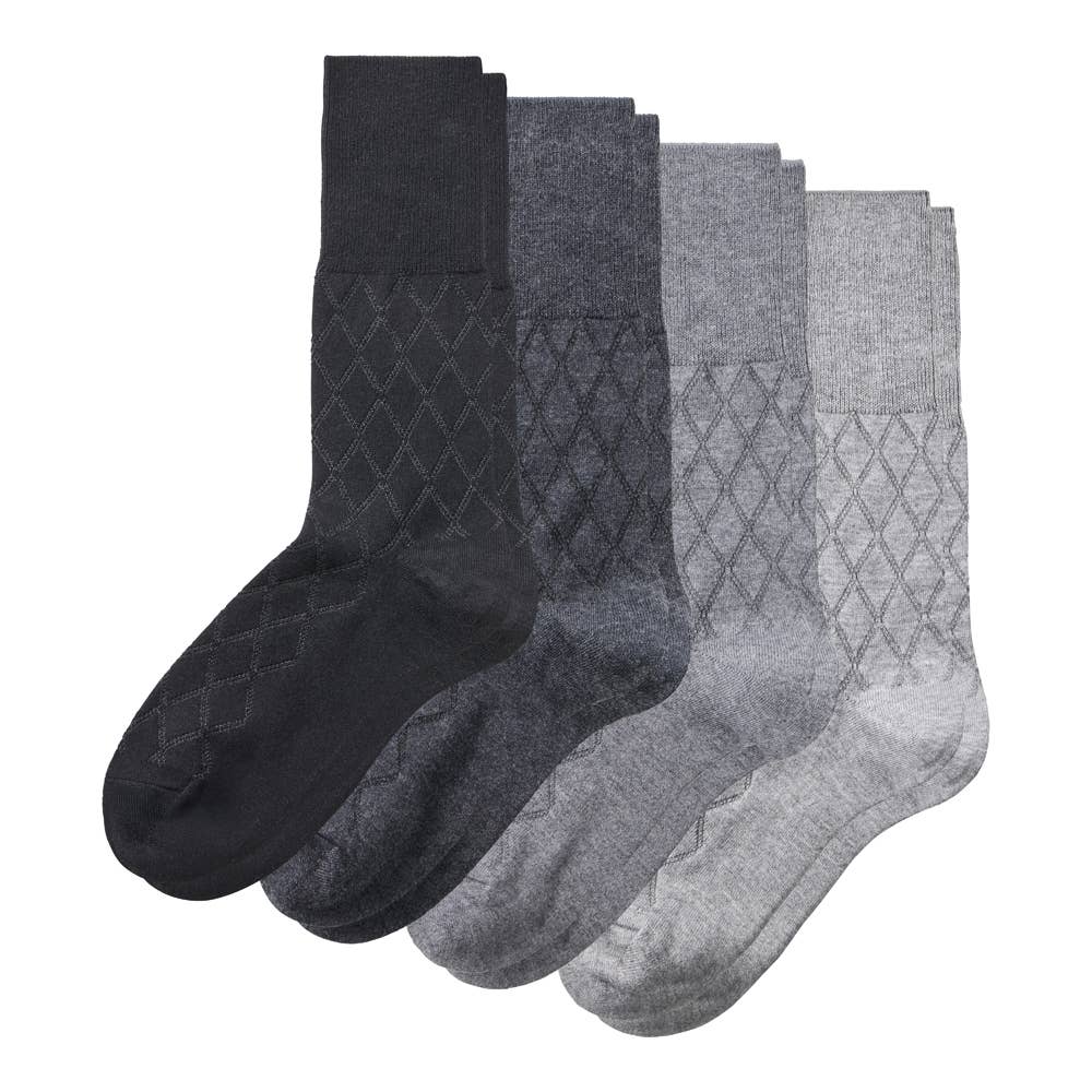 ネット限定【メリノウール入り保温ソックスダイヤ柄】20足セット【送料