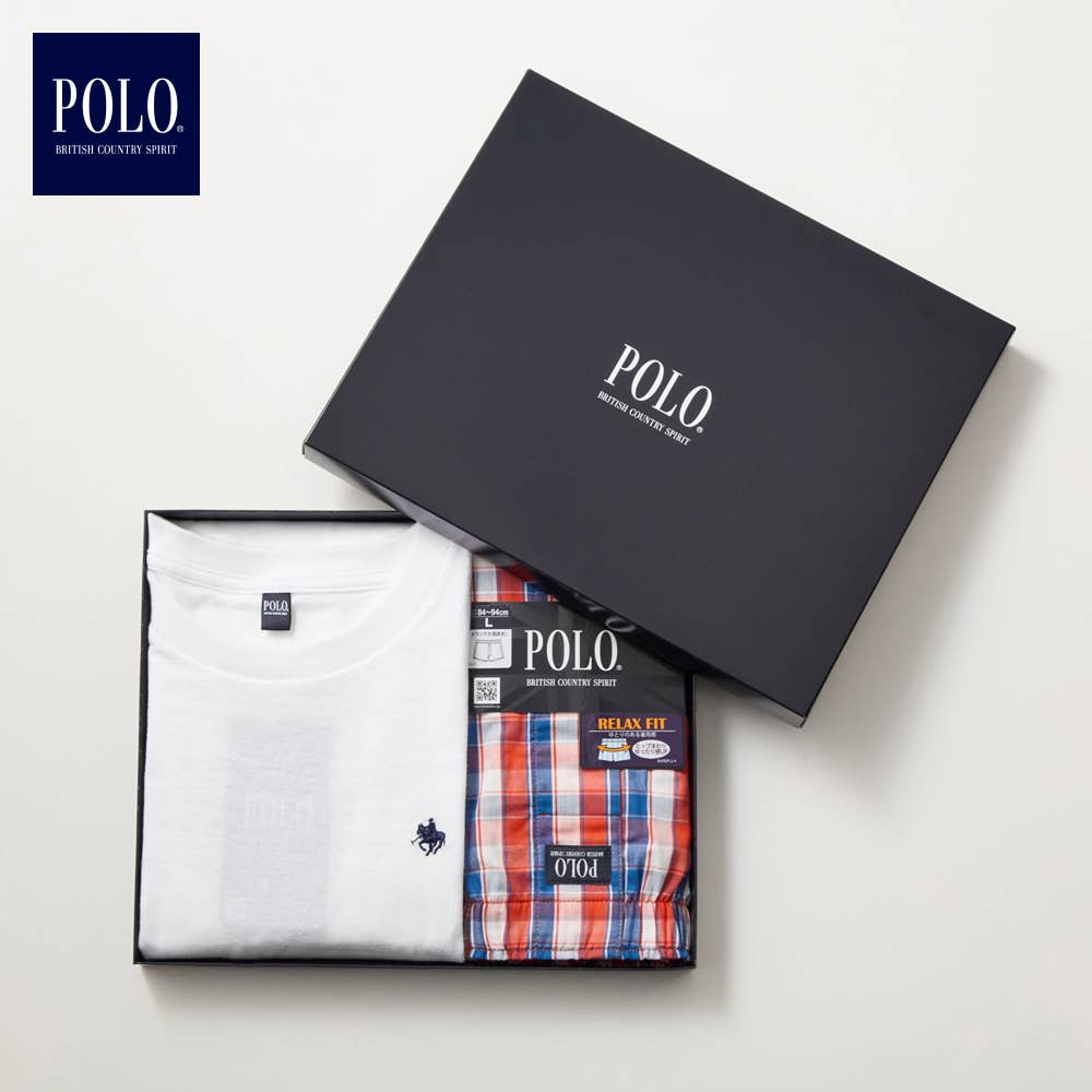 ネット限定ギフト】クルーネックTシャツ&トランクスセット PBM01A