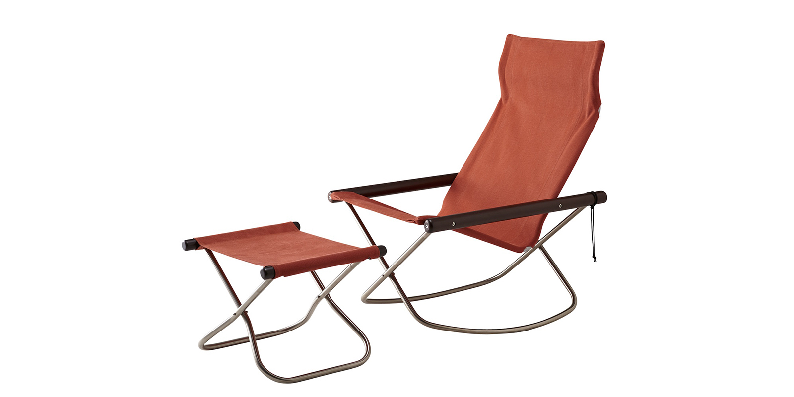 ニーチェアエックス ロッキング・ダークブラウン × レンガ | D&DEPARTMENT