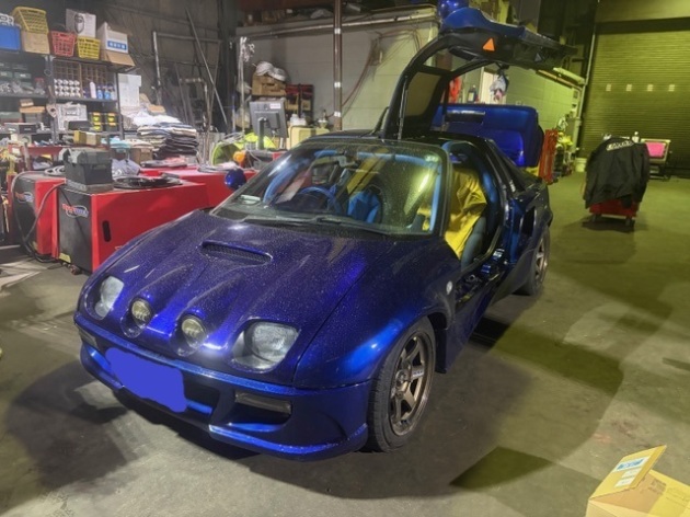 AZ-1 モンスタースポーツ エキゾーストマニホールド取り付け