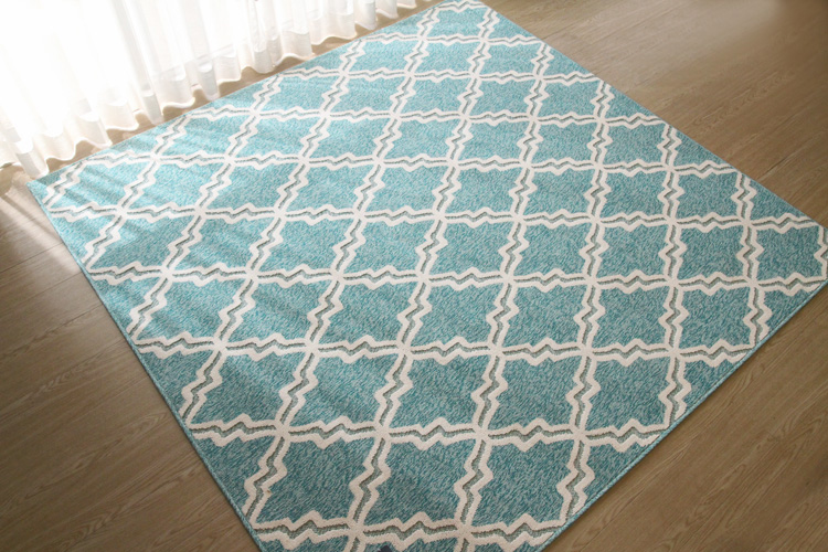 アマンダ モロッコデザイン エジプトコットンラグ ブルー | ラグマット