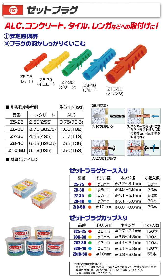 Z10-50 ゼットプラグ(ケース入り)｜電設工具のメーカー。（株