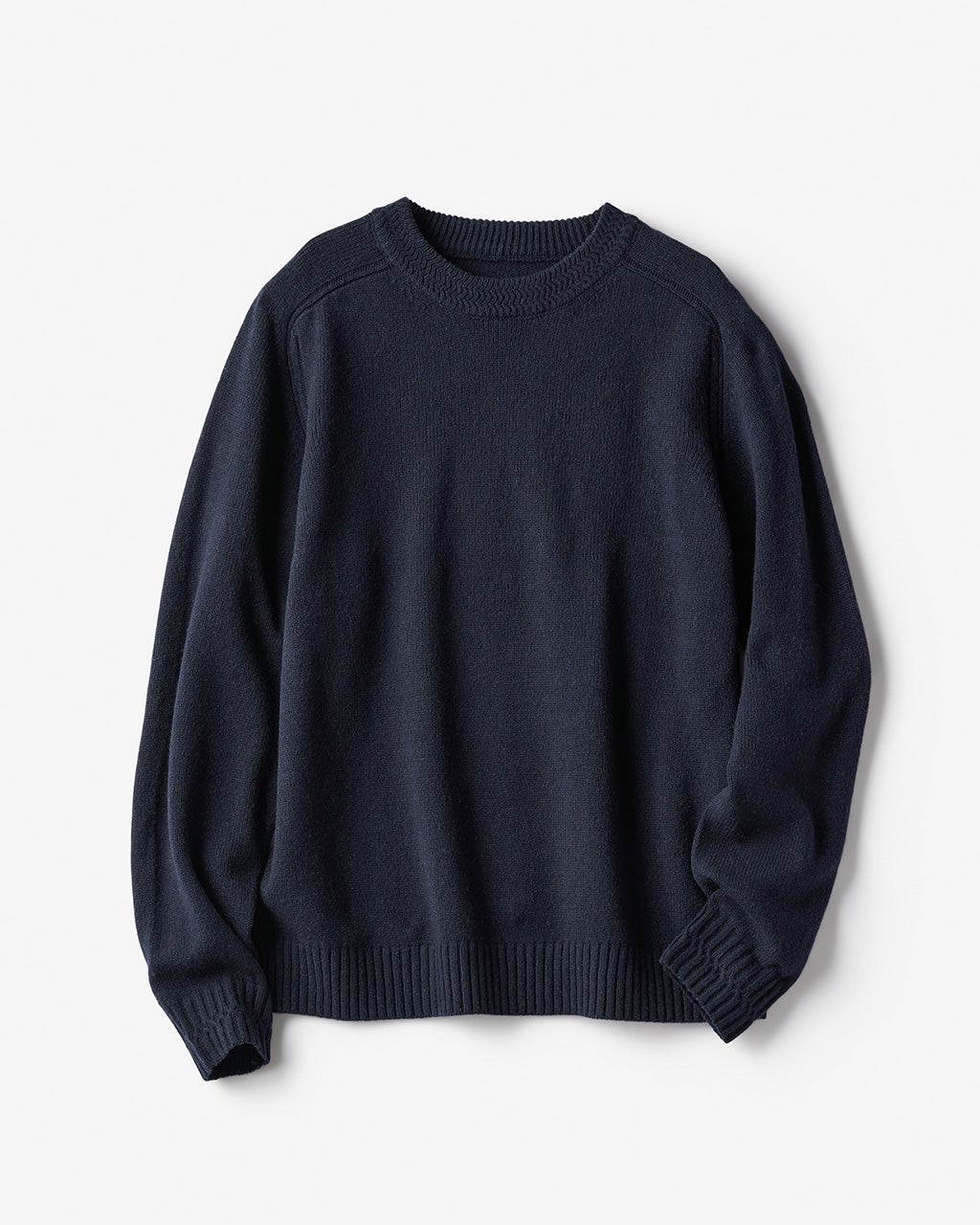 ラムズウールクルーネックニット/DoCLASSE