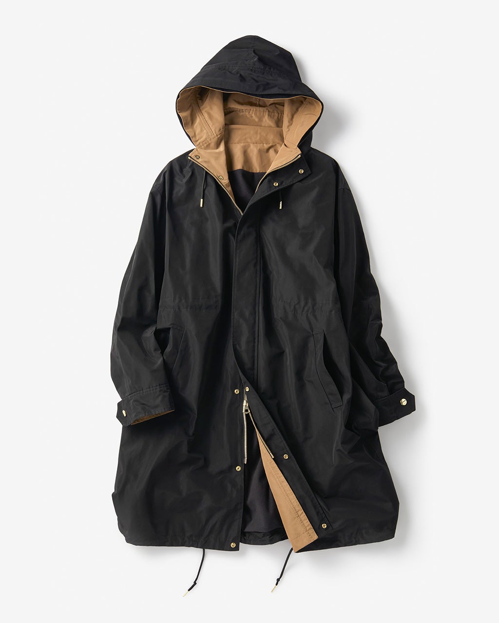 光沢グログラン・ファー使いモッズコート/DoCLASSE