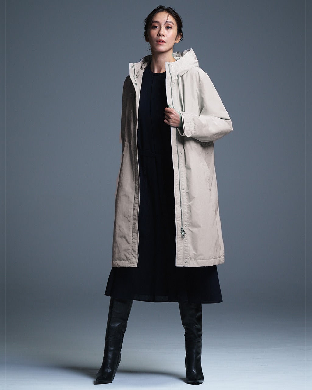 マジカルサーモ・グログランコート／立体フード/DoCLASSE