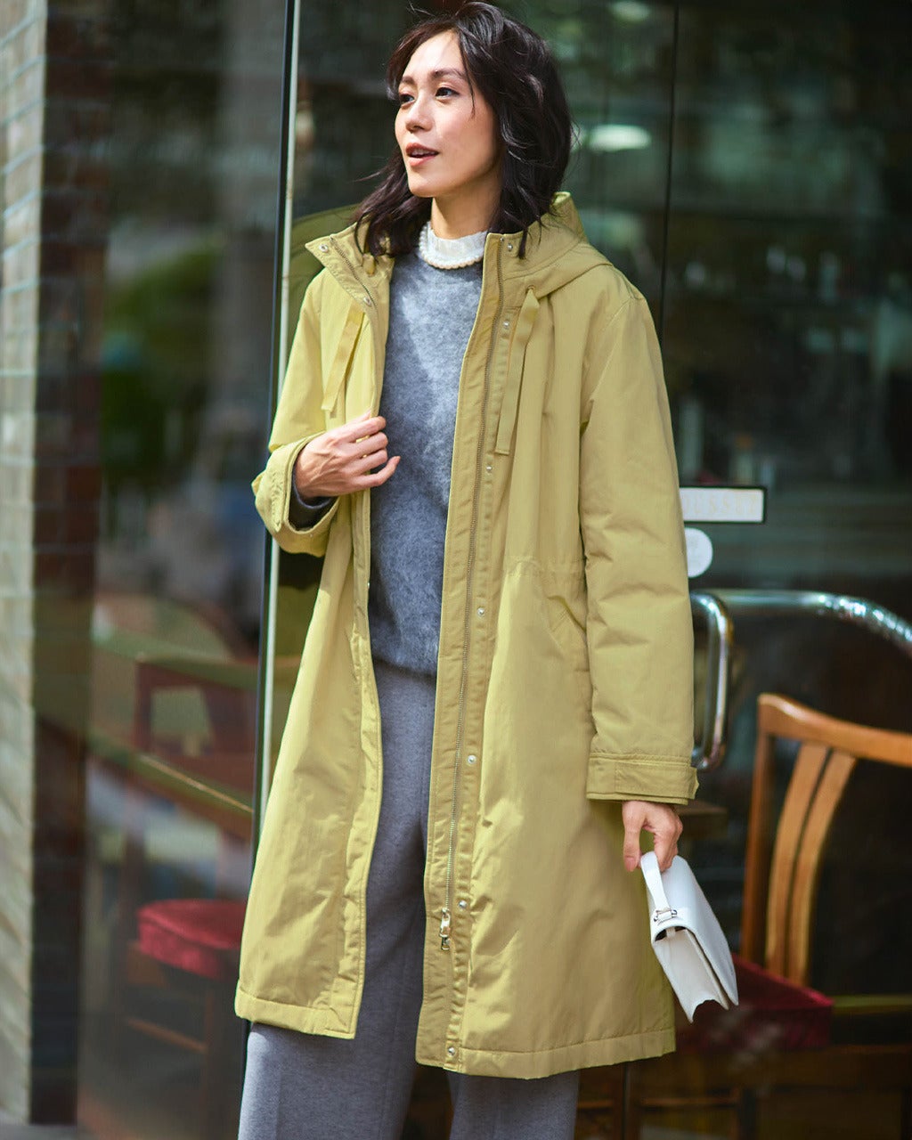 マジカルサーモ・グログランコート／立体フード/DoCLASSE