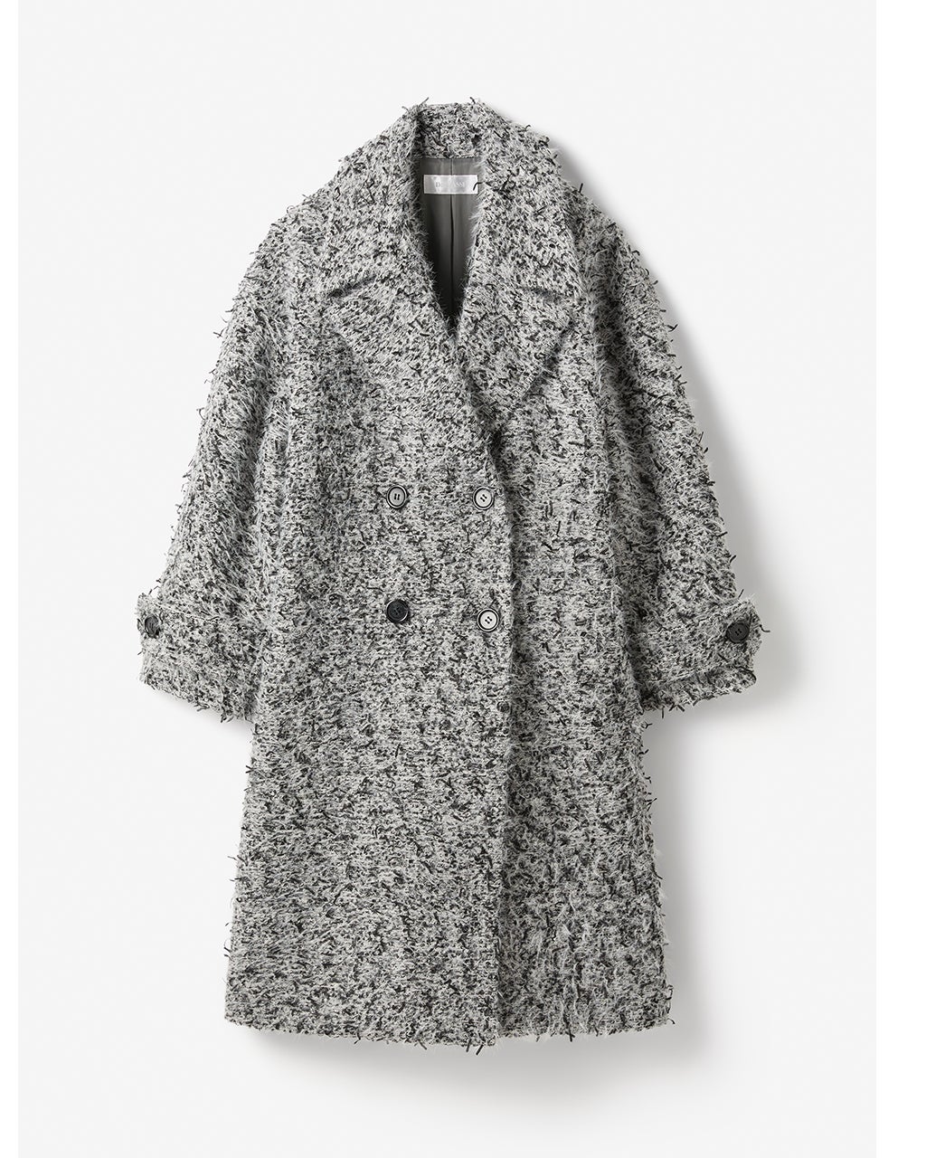 ミックスツイード・ロングチェスターコート/DoCLASSE