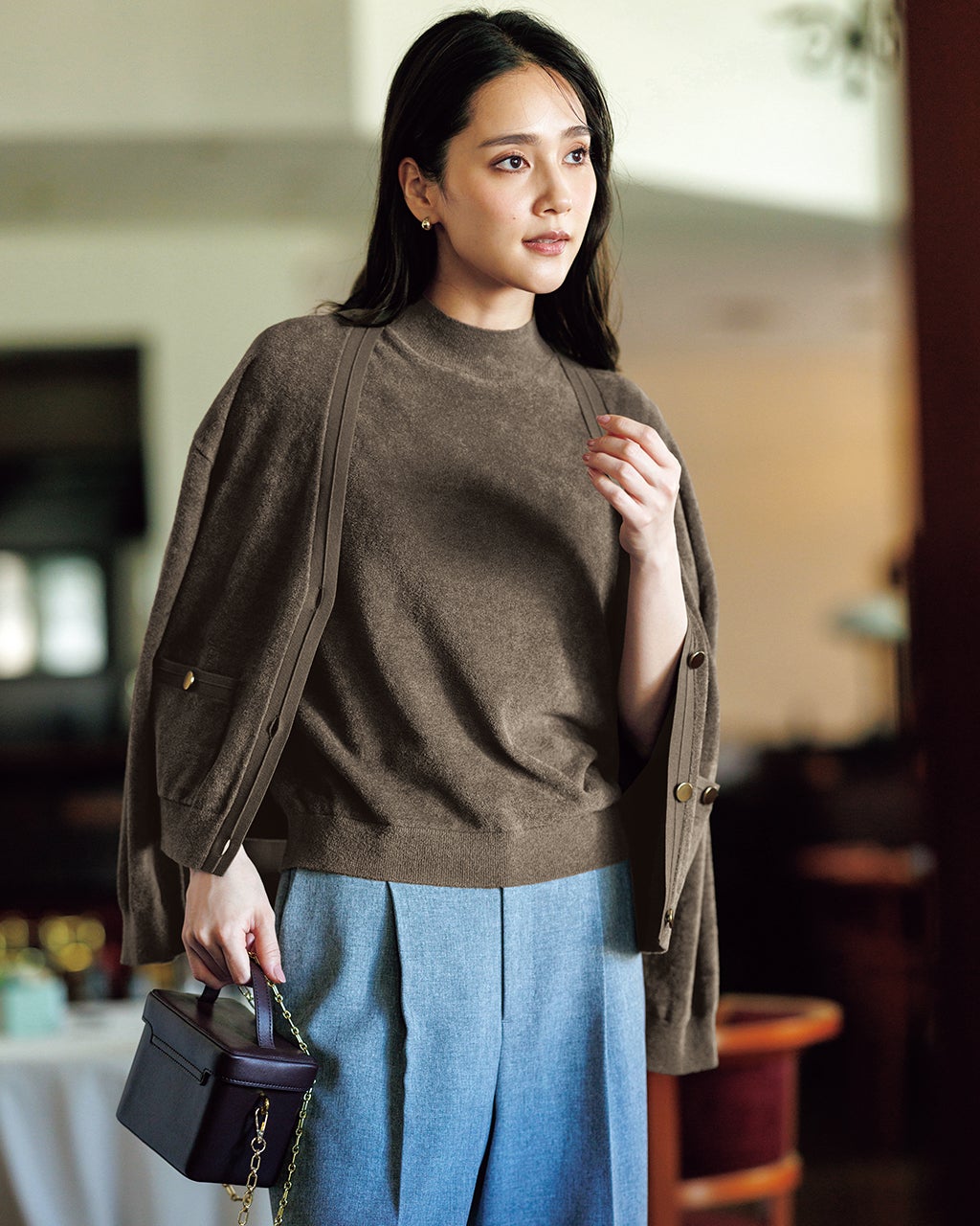 モールニット・ハイネックトップス/DoCLASSE