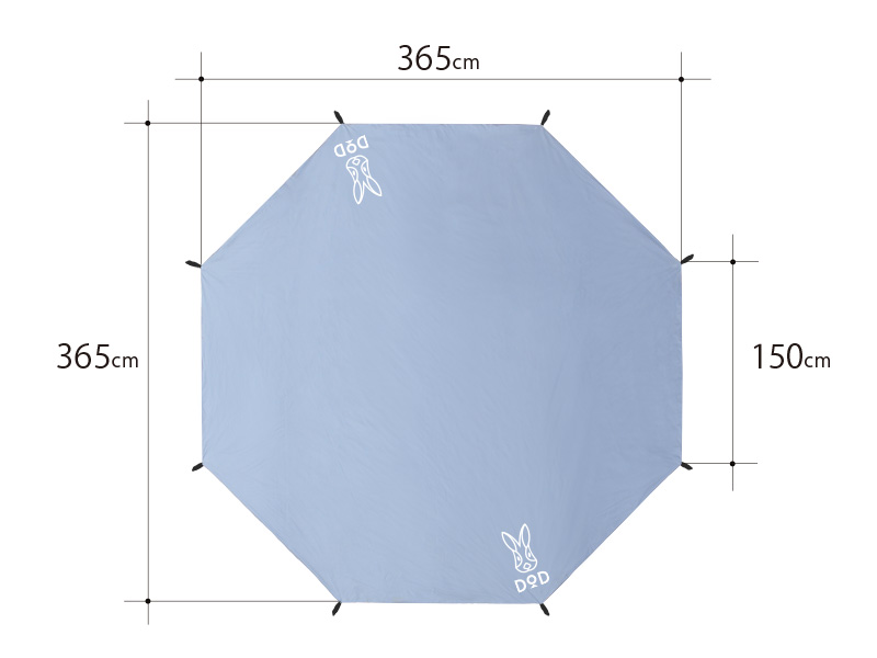 販売終了】タケノコテントミニ用グランドシート GS5-586-GY - DOD