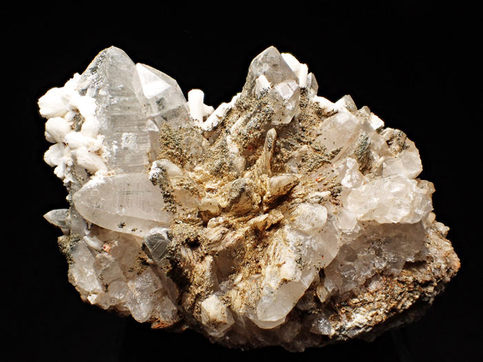 神奈川県玄倉産 水晶＆束沸石 (Quartz & Stilbite / Japan) - 鉱物標本