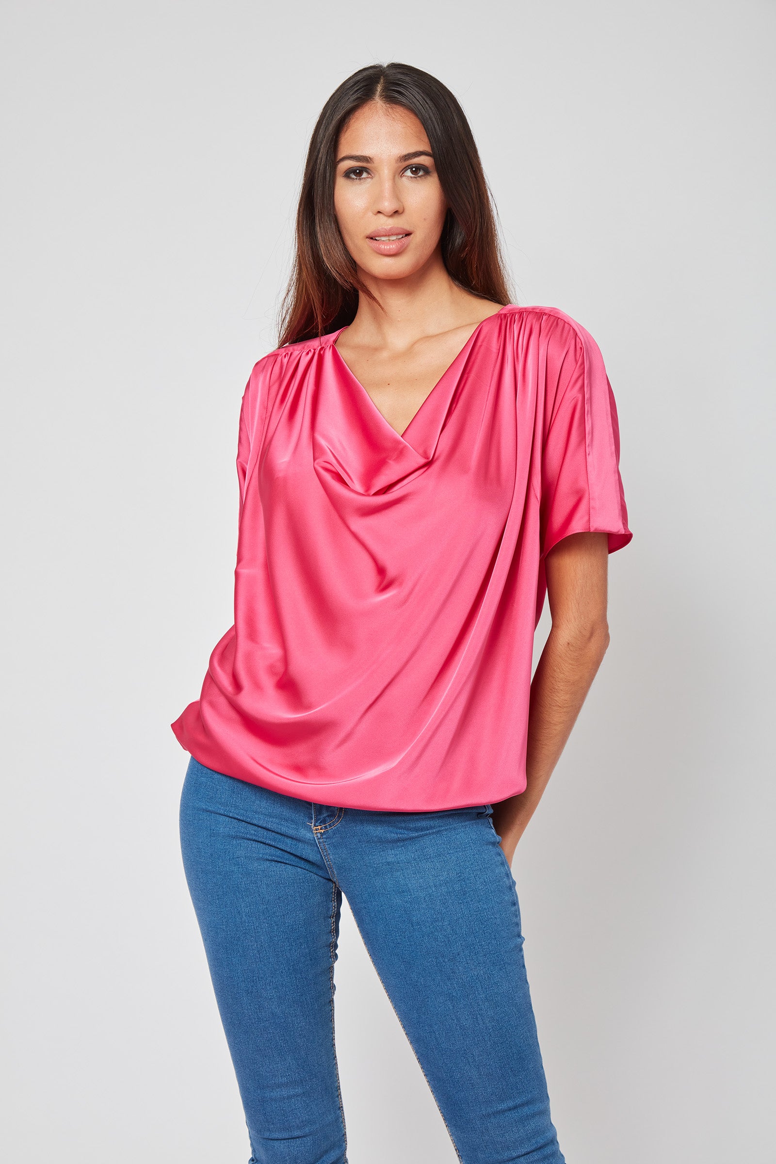 So Chic Draped Blouse exceptionally soft – Dora Landa