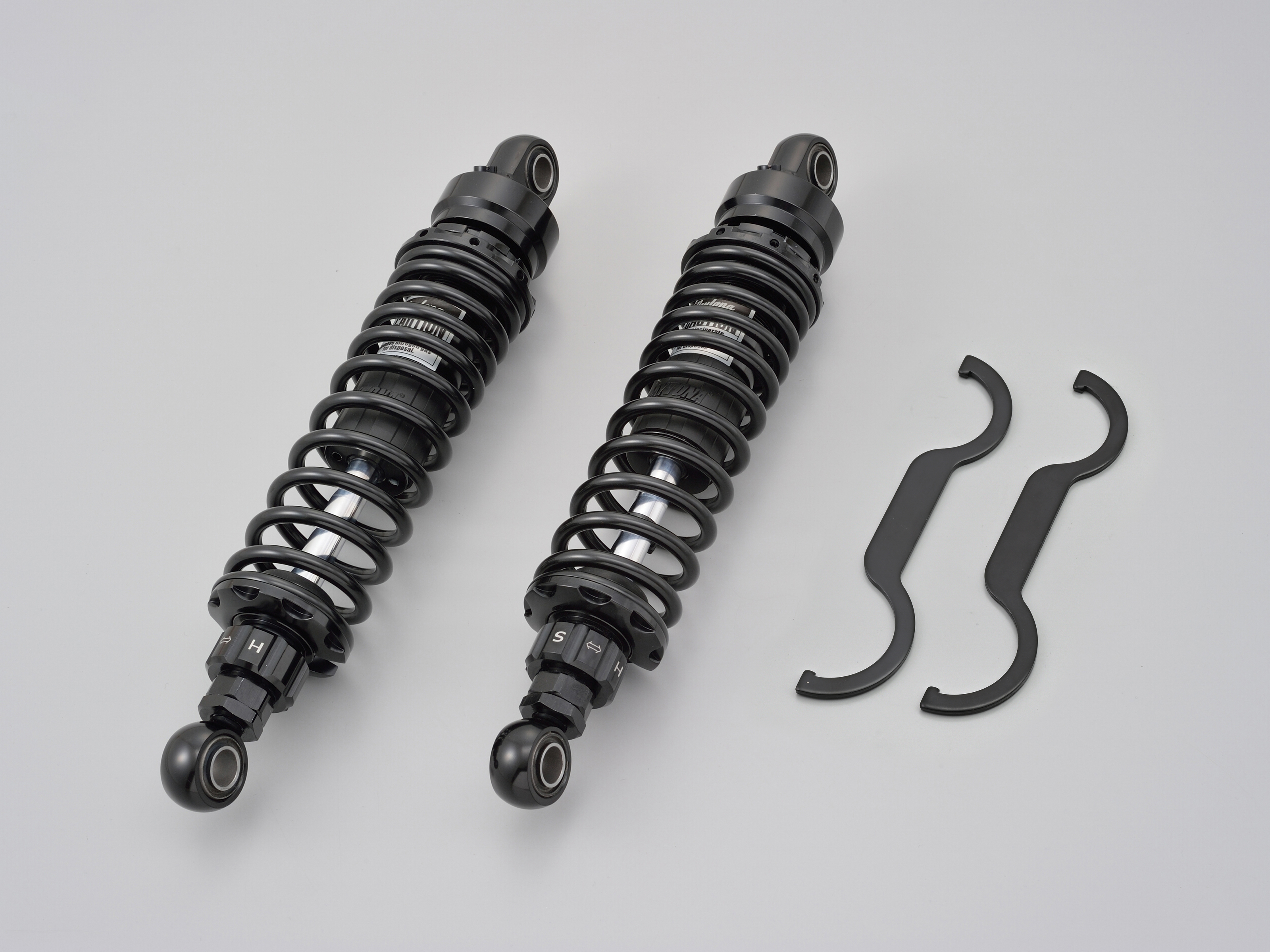 アジャスタブルリアショック ブラックボディ/ブラックスプリング SR400