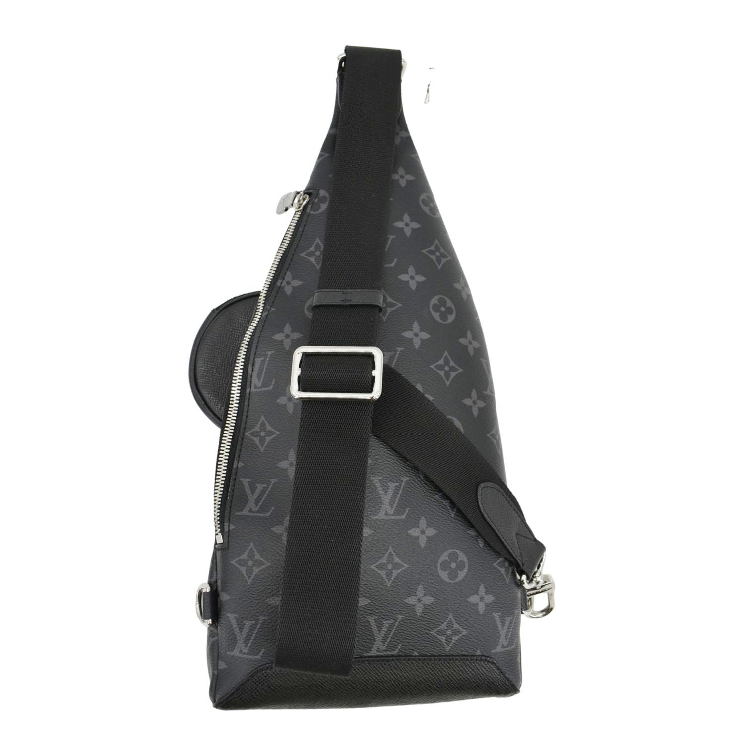 LOUIS VUITTON Duo Sling Taigarama Backpack Bag Black