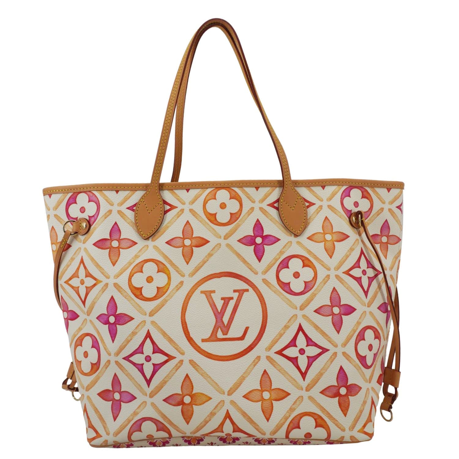 LOUIS VUITTON Neverfull MM Watercolor Monogram Tiles Canvas Shoulder B