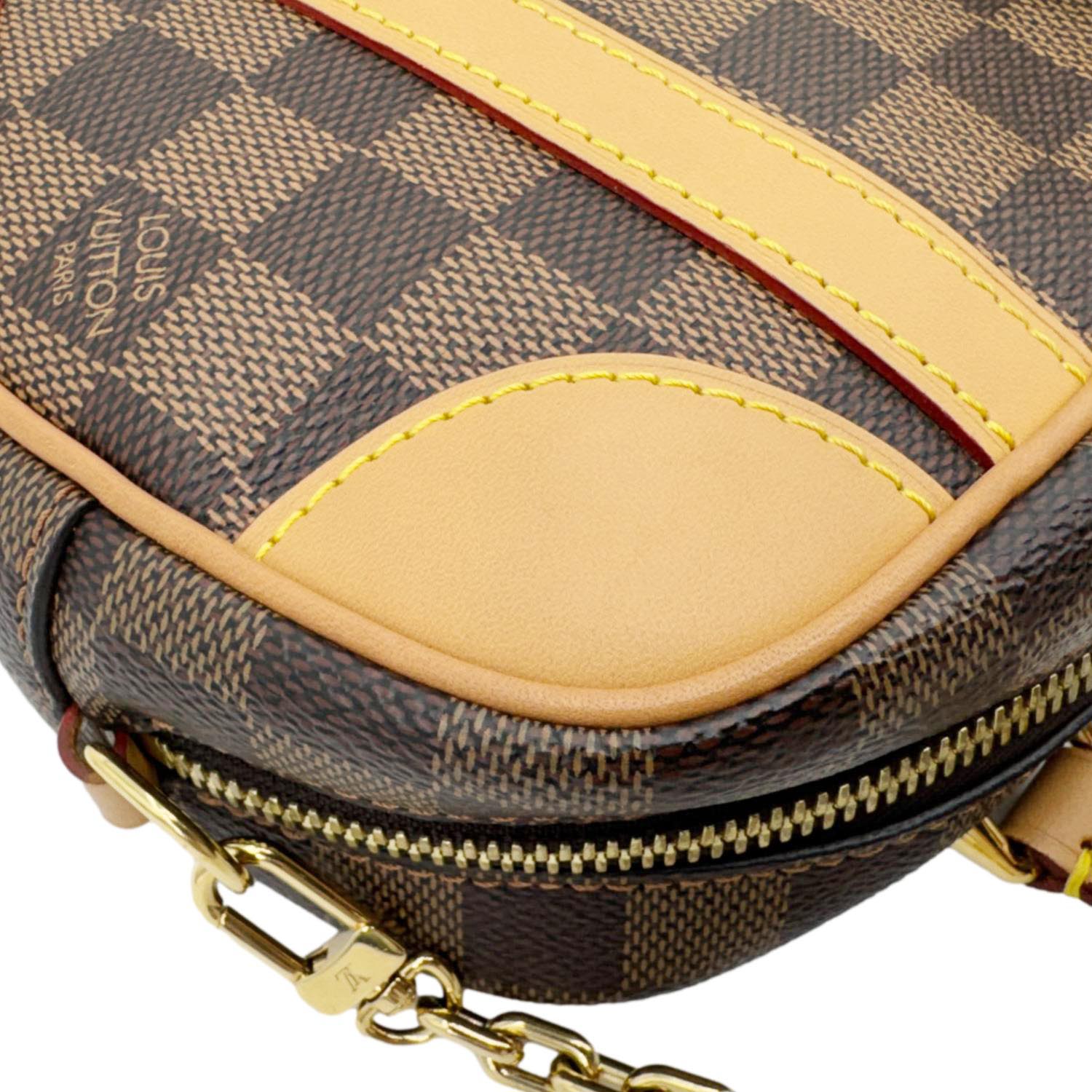 LOUIS VUITTON Valisette Souple BB Damier Ebene Shoulder Bag Brown