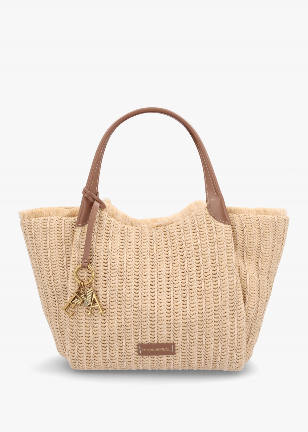 ポポロン ✨希少✨ EMPORIO ARMANI ラフィア ストローバッグ ポポロン