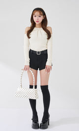 リボンビジューアメスリニットトップス – Darich (ダーリッチ)