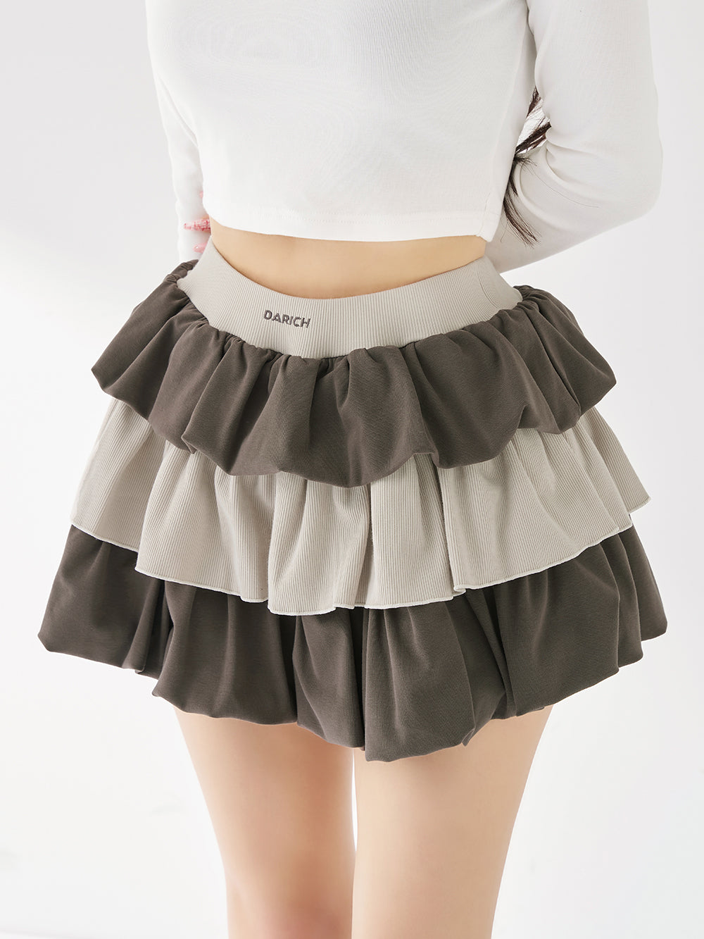 カットフリルミックスミニスカート – Darich (ダーリッチ)