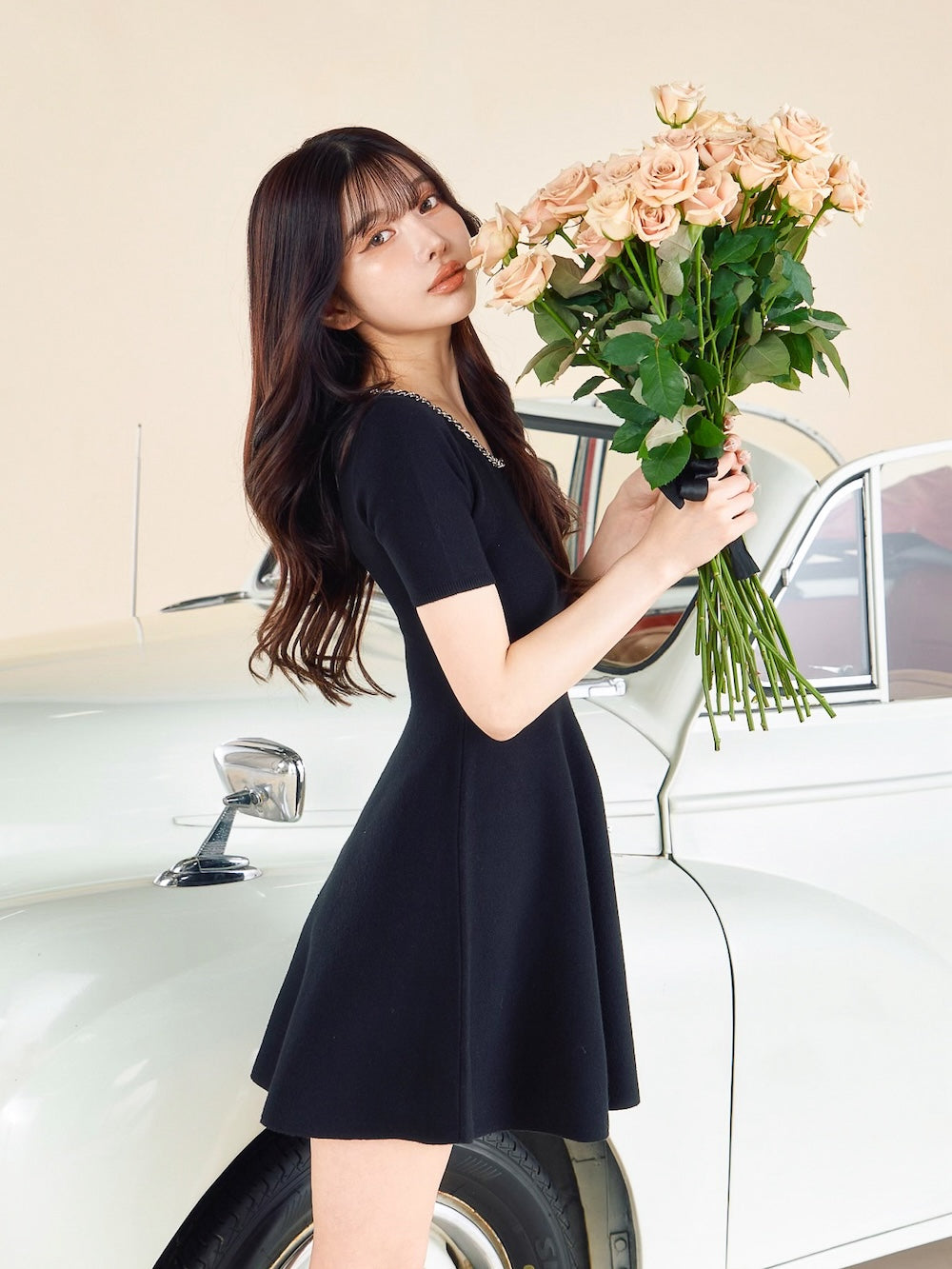 チェーンネックニットミニワンピース – Darich (ダーリッチ)