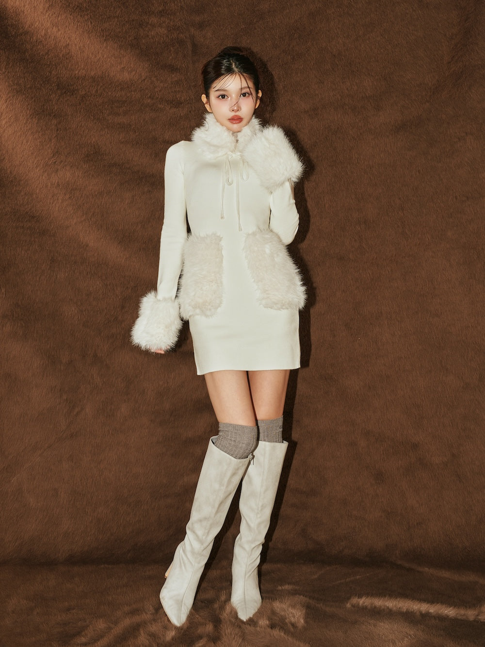 ボリュームファーニットミニワンピース – Darich (ダーリッチ)