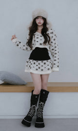 アンサンブルスノーロゴニットミニワンピース – Darich (ダーリッチ)