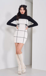 ドッキングリボンデザインニットミニワンピース – Darich (ダーリッチ)