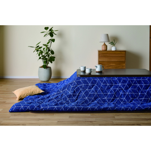 シェニールこたつふとん 24W 200×200 NV柄 DCM コタツ掛布団 200×200