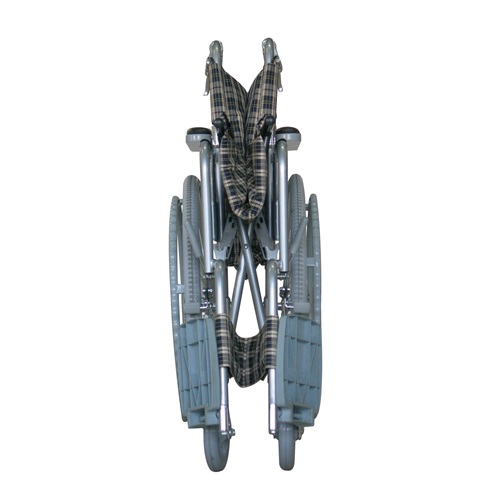 ハンドブレーキ付きアルミ製車いす(背折れタイプ) B-31 TacaoF 歩行