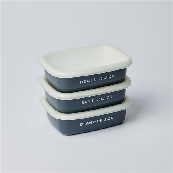 DEAN & DELUCA ホーローコンテナーS3個セット チャコールグレー