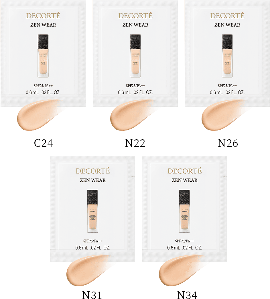 ゼン ウェア サンプル 5色セット | DECORTÉ（コスメデコルテ）公式