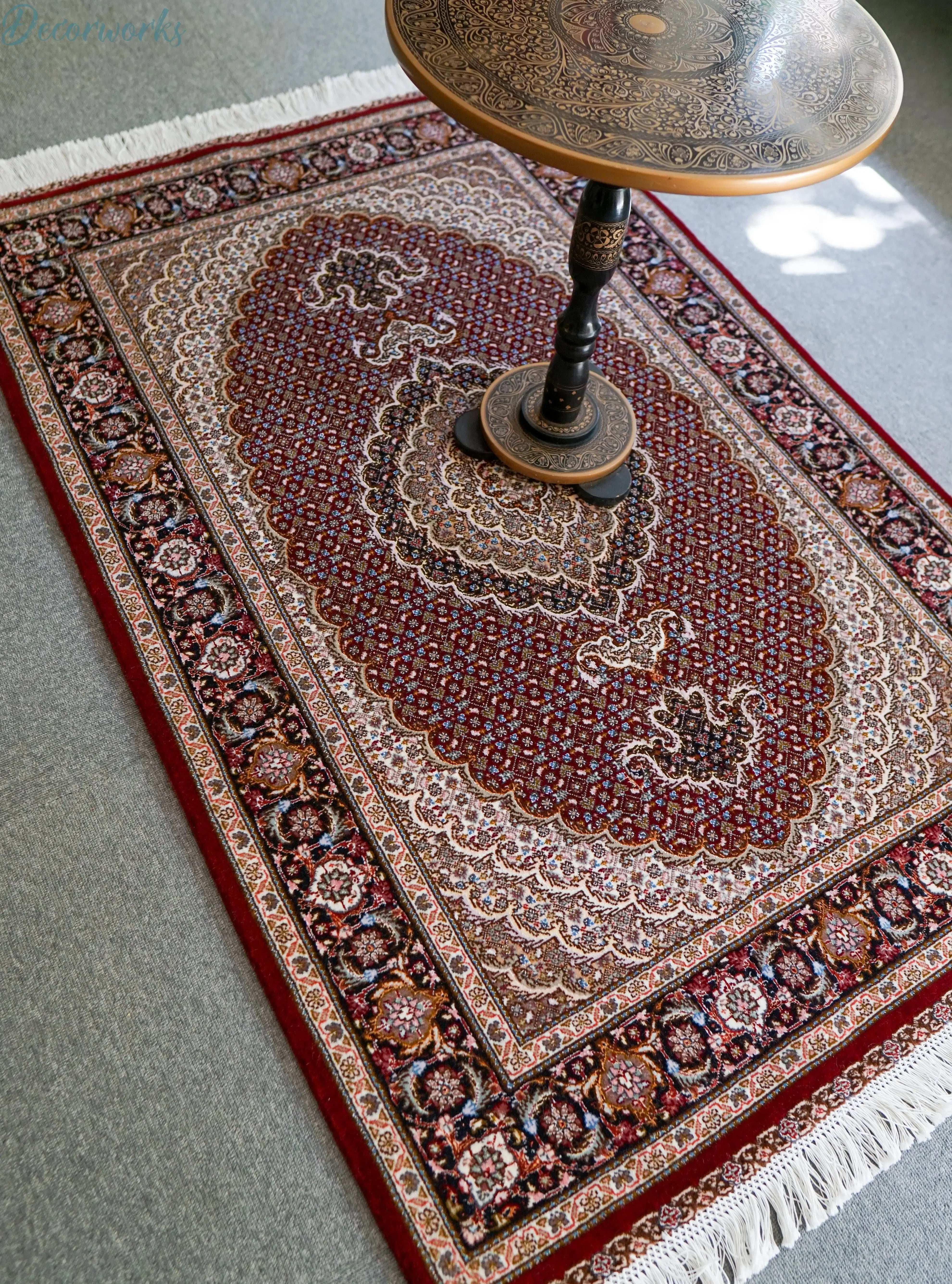 154×100cm 手織り ペルシャ絨毯 タブリーズ産 50RAJ - Decorworks