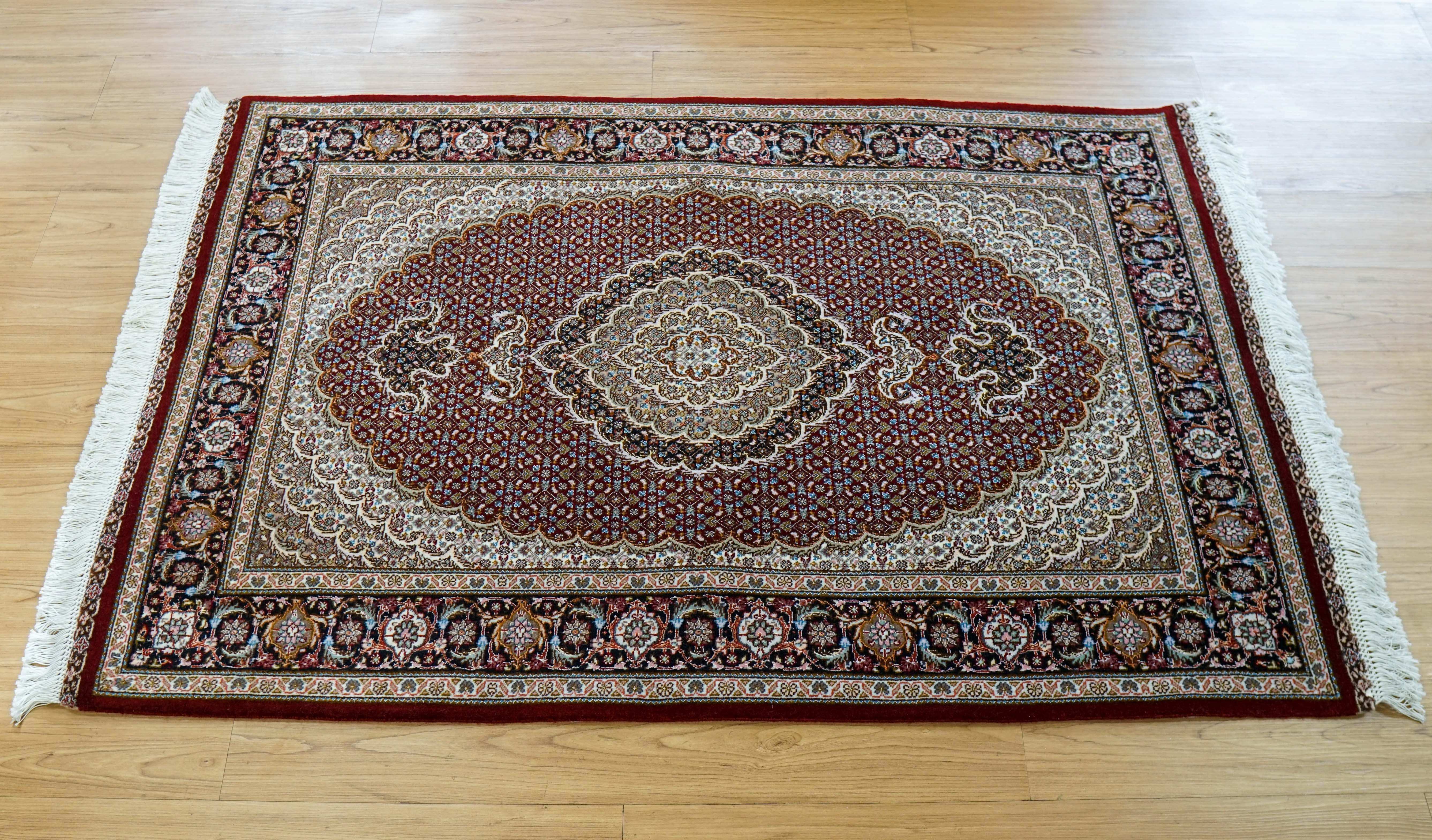 154×100cm 手織り ペルシャ絨毯 タブリーズ産 50RAJ - Decorworks