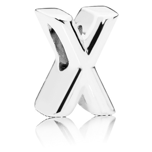 Pandora Open Letter X Charm :: Alphabet Charms 797478