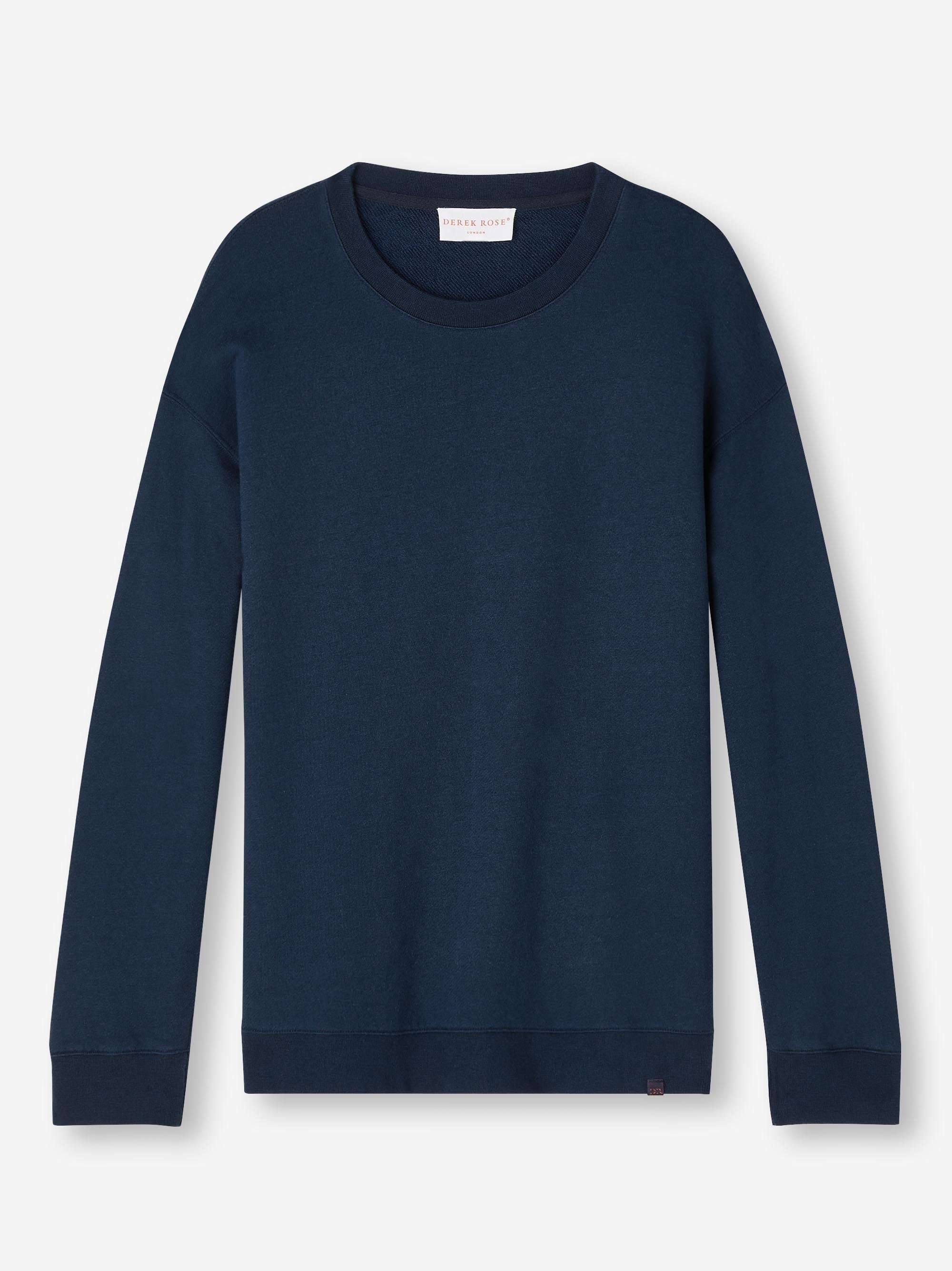 Quinn Cotton Modal Stretch Navy Women's Sweatshirt | Derek Rose