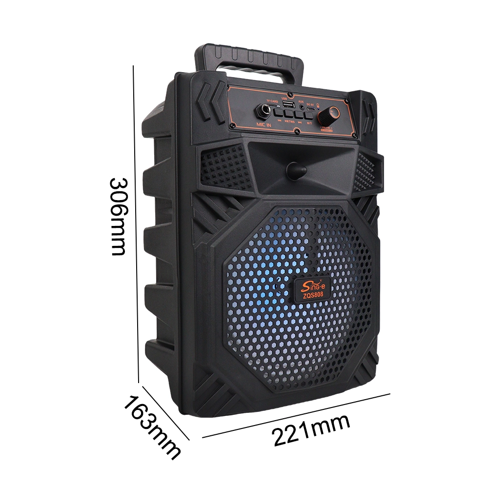 ZQS808 Microphone Speake-8-Inch Bluetooth Speaker for Events
