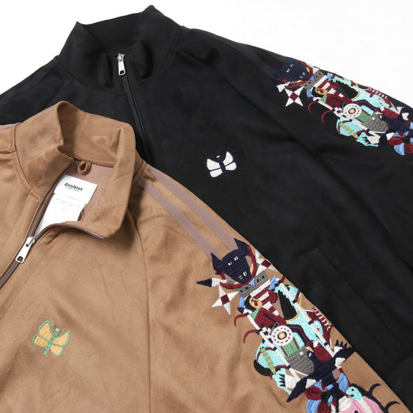 CHAOS EMBROIDERY SUEDE TRACK JACKET (20AW20BL110) | doublet