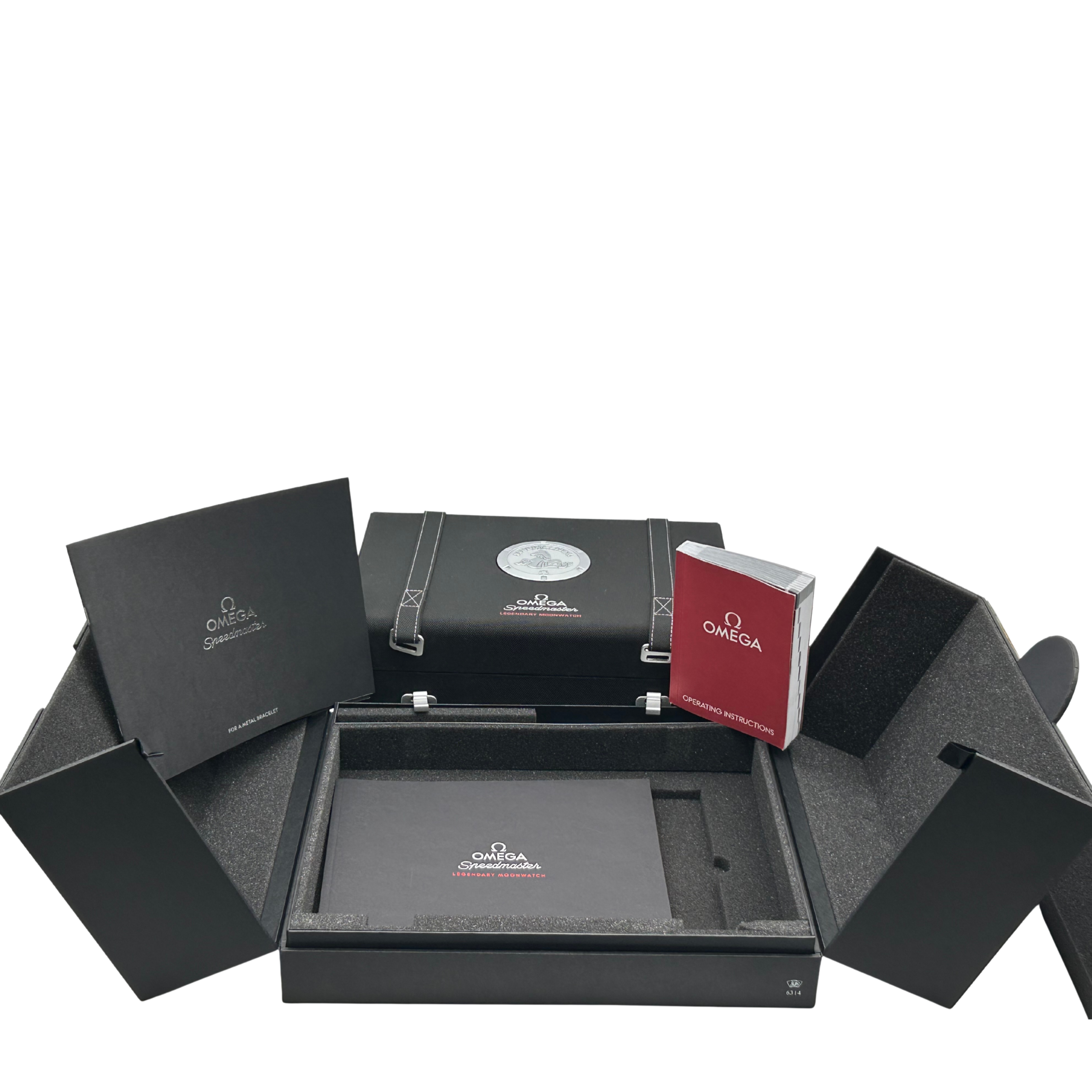 Omega 31130423001005 Speedmaster 42mm Mechanical Boxes and Card