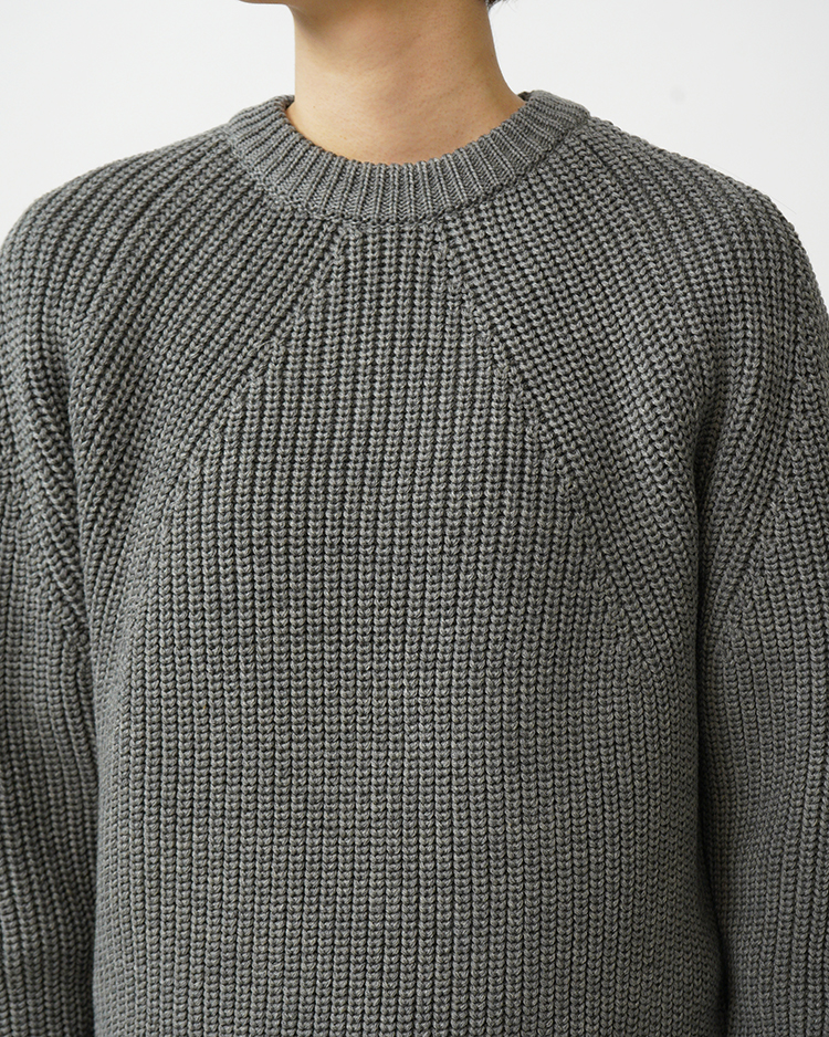 SIGNATURE CREW NECK / MELANGE GRAY | BATONER (WOMEN)(バトナー